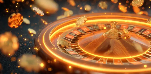ChinChin Casino: Çipler ve topla dönen rulet tekerleği